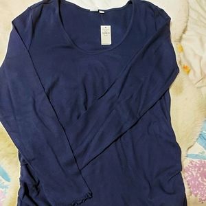 Gap Maternity Navy long sleeves top XL NWT